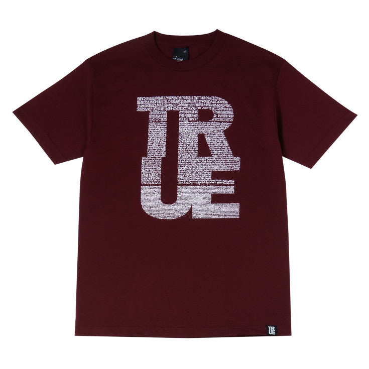 Mens True Rosetta T-Shirt Burgundy - Shop True Clothing