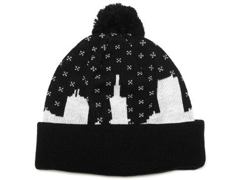 True Skyline Pom Beanie Black - Shop True Clothing