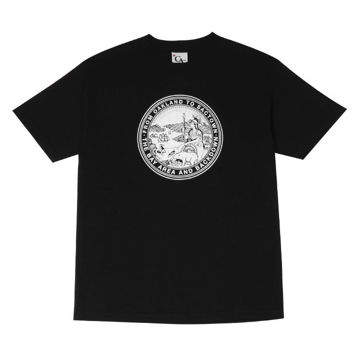Mens Cali State Seal T-Shirt Black - Shop True Clothing