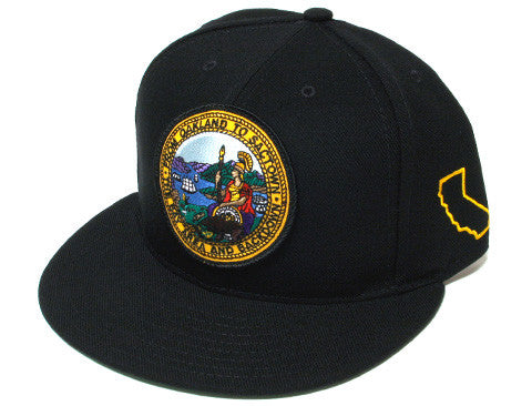 Cali State Seal Snapback Cap Black - Shop True Clothing