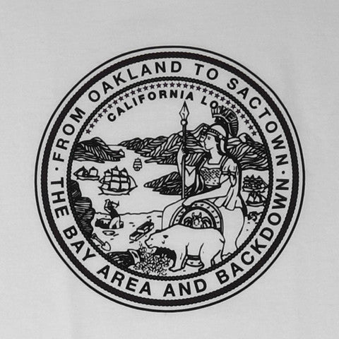 Mens Cali State Seal T-Shirt White - Shop True Clothing