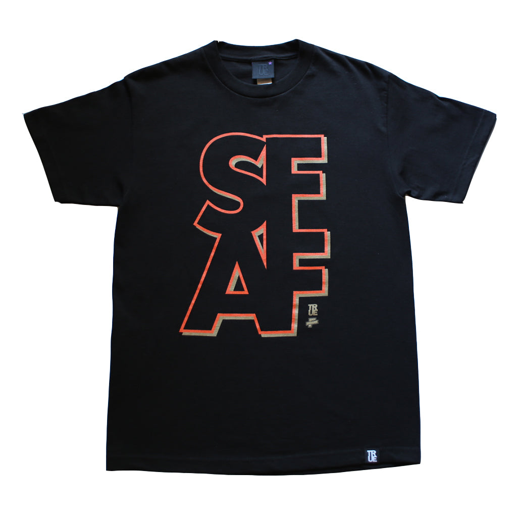 Mens True x The F-word S.F.A.F T-Shirt Black