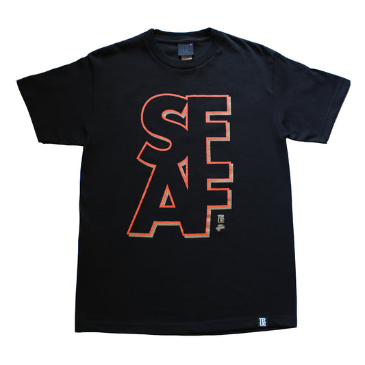 Mens True x The F-word S.F.A.F T-Shirt Black