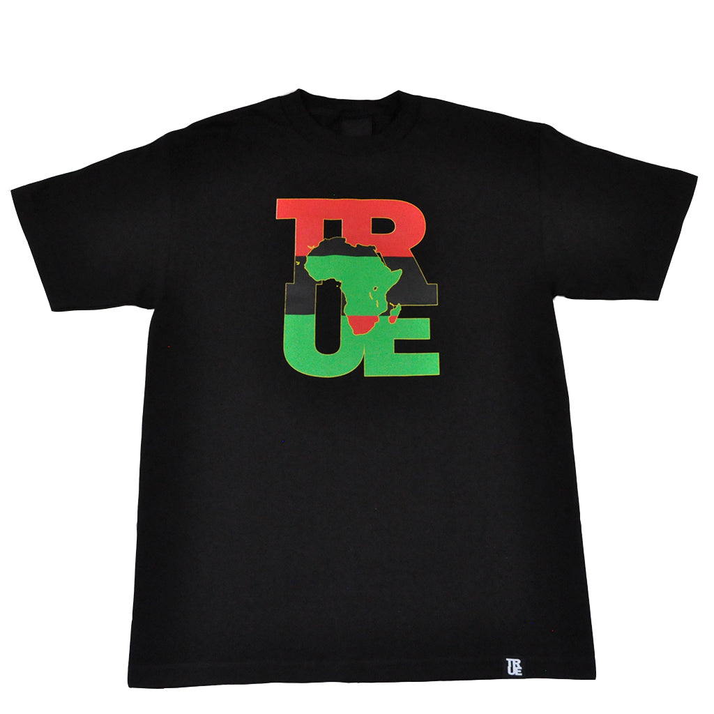 Mens True Logo Africa T-Shirt Black - Shop True Clothing