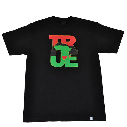Mens True Logo Africa T-Shirt Black - Shop True Clothing
