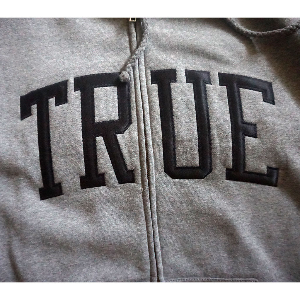 Men's True Arched Zip Hoodie Grey/Black