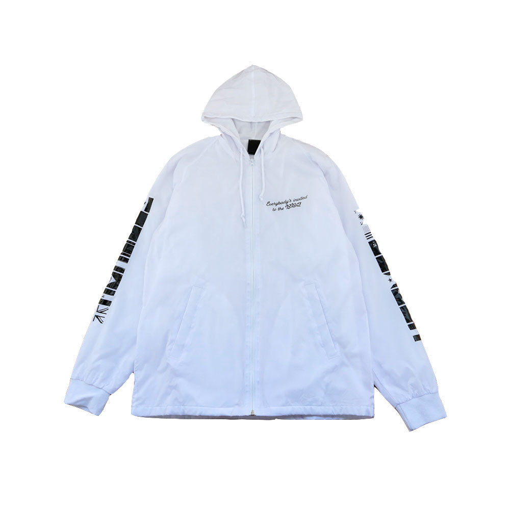 True Mens BBQ Hooded Coaches Jacket White - Shop True Clothing