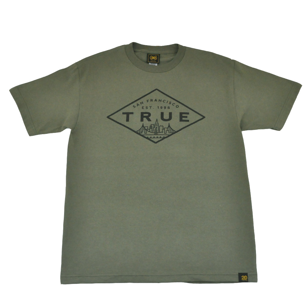 True Mens Established Basic T-Shirt Olive - Shop True Clothing