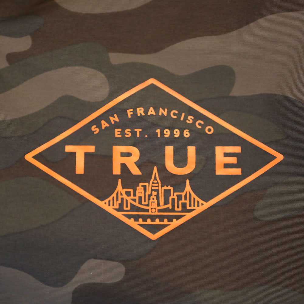 True Mens Established Basic Rain Jacket Camo/Orange - Shop True Clothing
