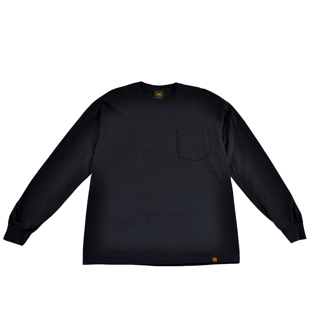 Mens True Nations Long Sleeve Pocket T-Shirt Black - Shop True Clothing