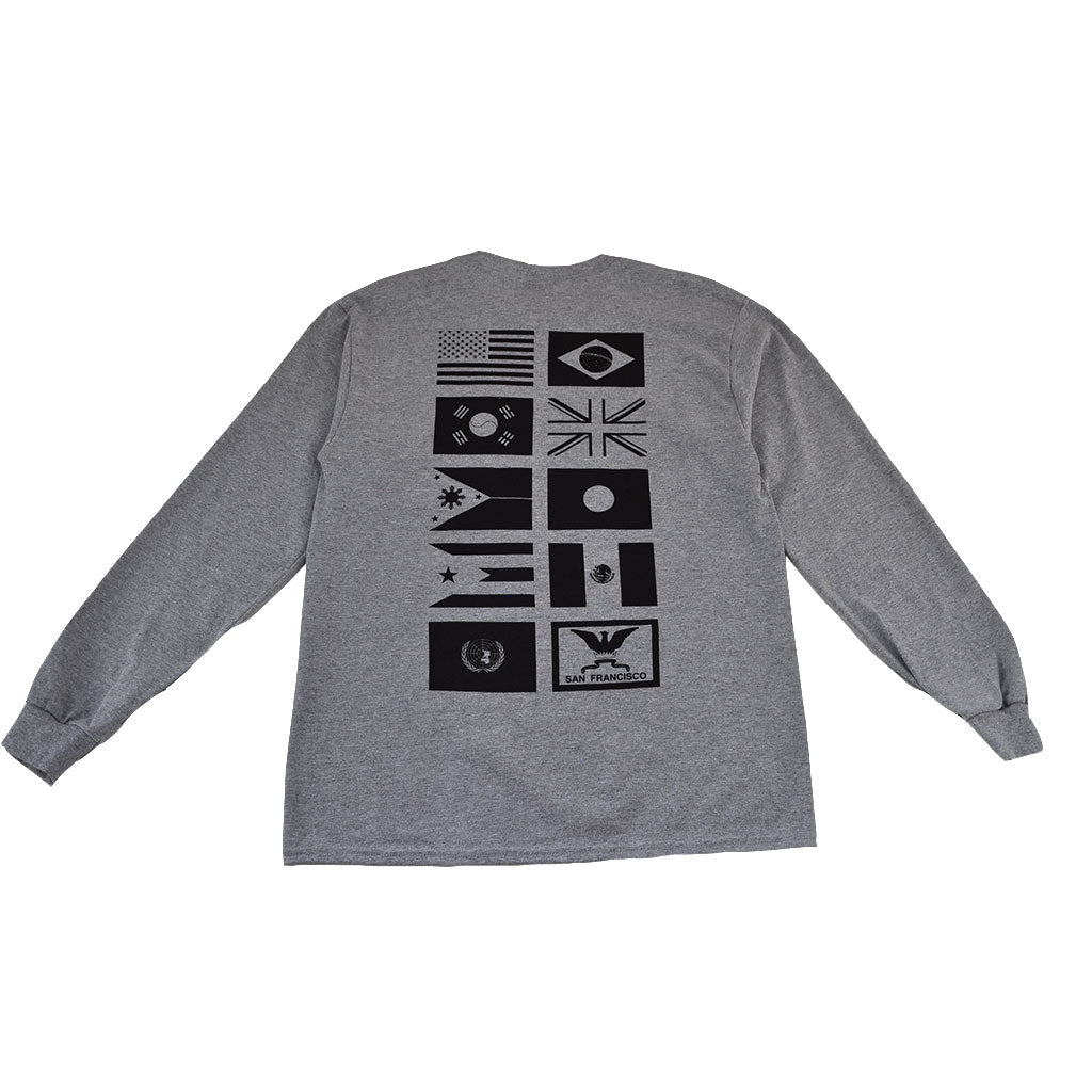 Mens True Nations Long Sleeve Pocket T-Shirt Heather - Shop True Clothing