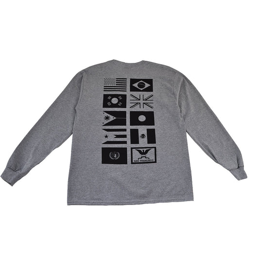 Mens True Nations Long Sleeve Pocket T-Shirt Heather - Shop True Clothing