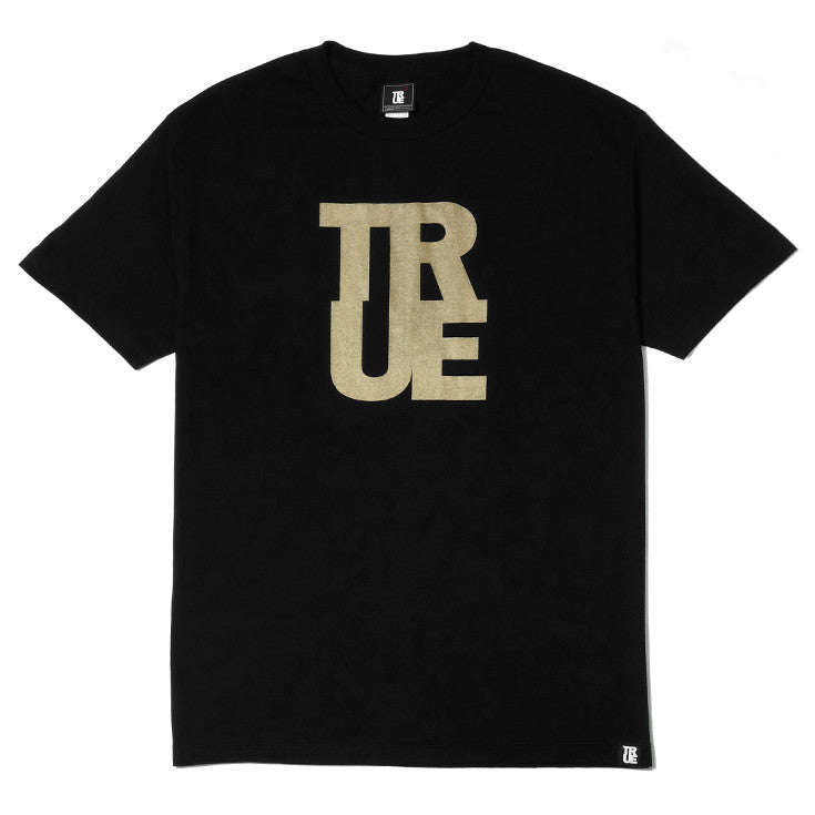 Mens True Logo T-Shirt Black/Gold - Shop True Clothing