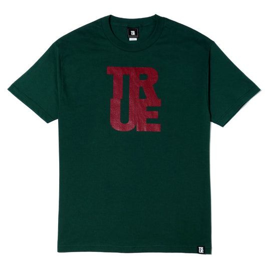 Mens True Logo T-Shirt Green/Red - Shop True Clothing