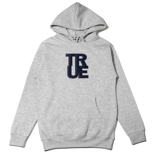Mens True Logo Hoodie Heather Grey/Navy - Shop True Clothing