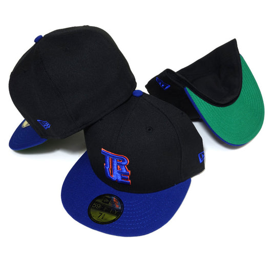 True Logo New Era Fitted Cap Black/Royal/Orange - Shop True Clothing