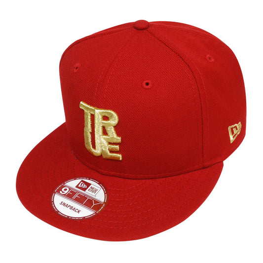 True Logo New Era Snapback Cap Red/Gold - Shop True Clothing