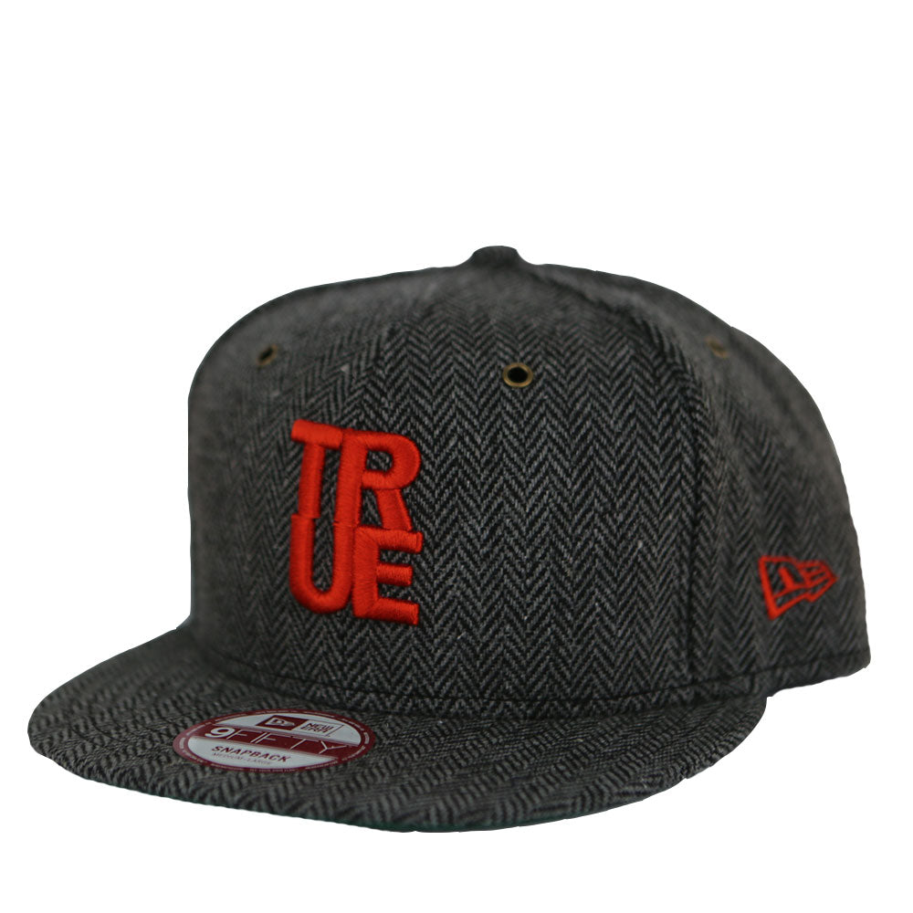 True Herringbone Snapback Cap Charcoal - Shop True Clothing