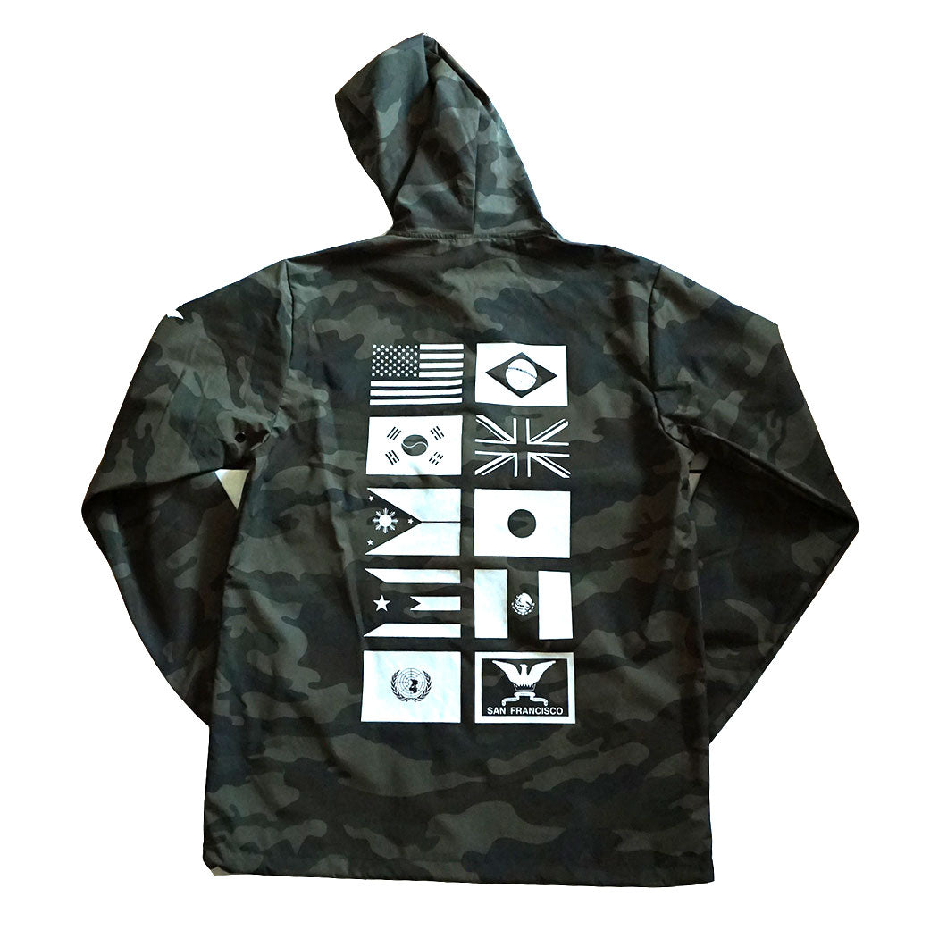 True Mens Nations 2 Hooded Rain Jacket Camo