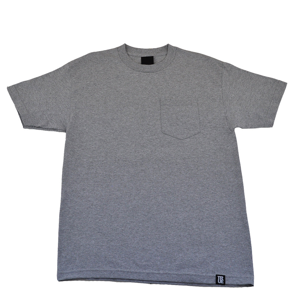 Mens True Nations Pocket T-Shirt Heather Grey - Shop True Clothing