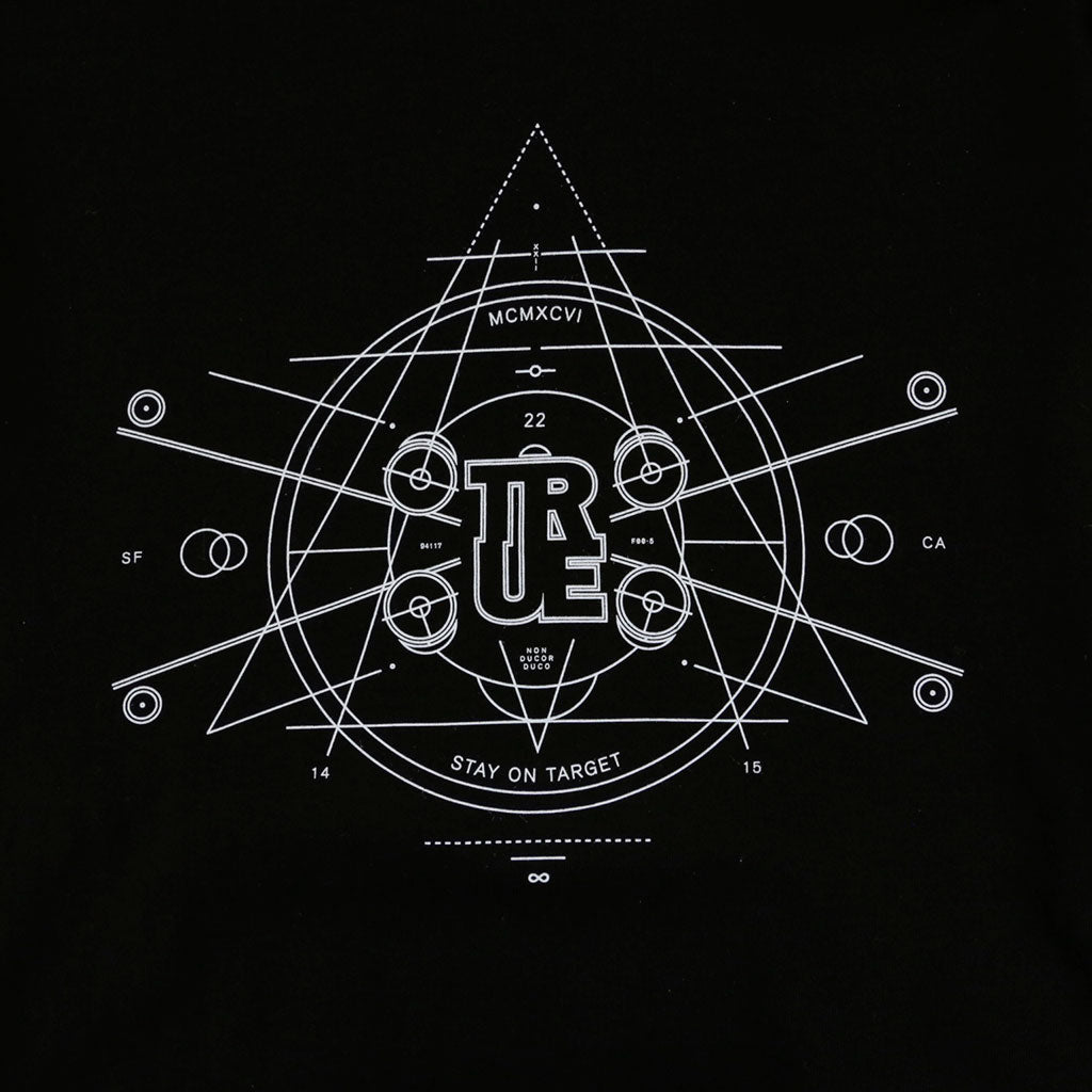 Mens True Stay On Target Long Sleeve T-Shirt Black - Shop True Clothing