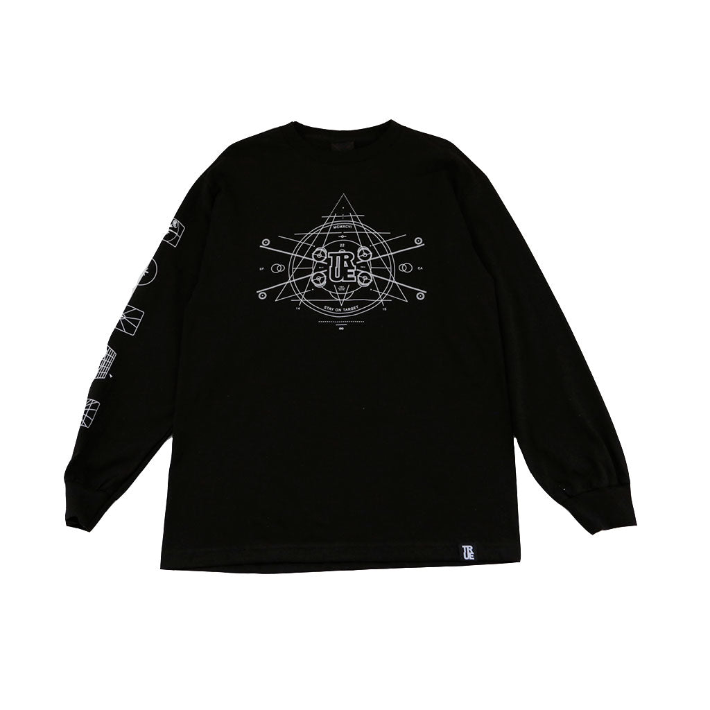 Mens True Stay On Target Long Sleeve T-Shirt Black - Shop True Clothing