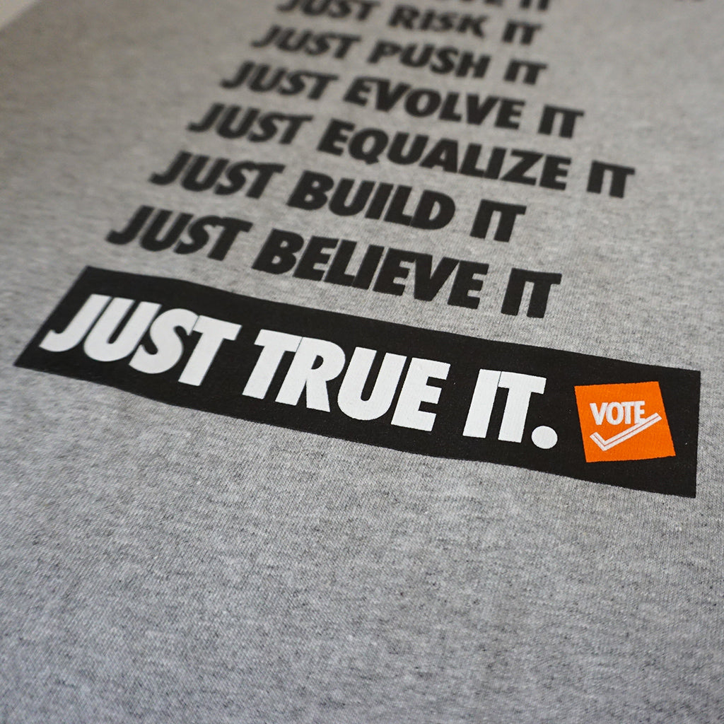 Mens True VOTE T-Shirt Heather Grey