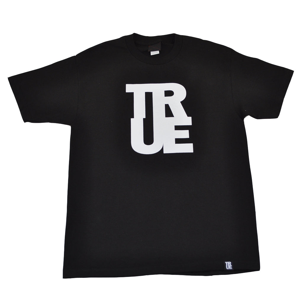 Mens True Logo T-Shirt Black/White - Shop True Clothing