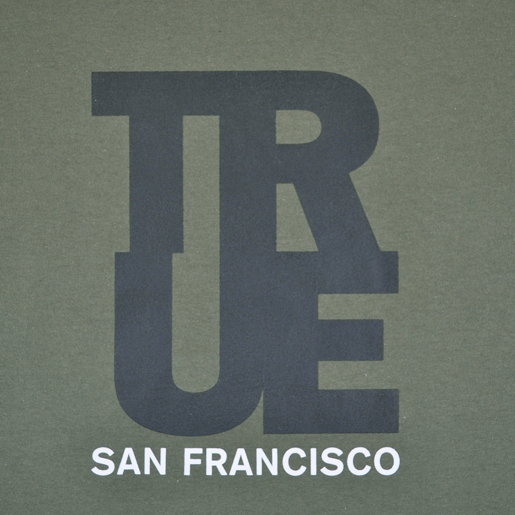 Mens True Logo SF T-Shirt Olive - Shop True Clothing