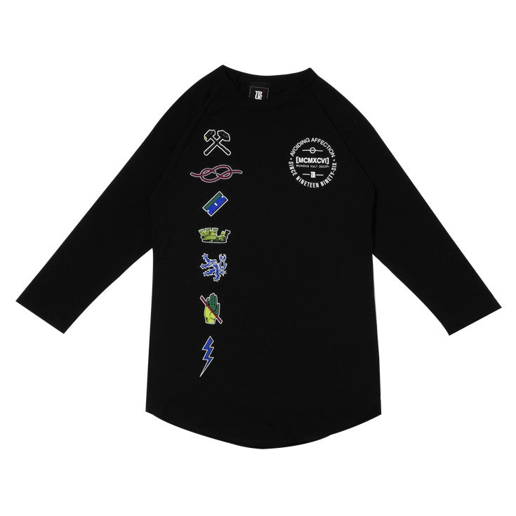 Womens Avoiding Raglan T-Shirt Black - Shop True Clothing
