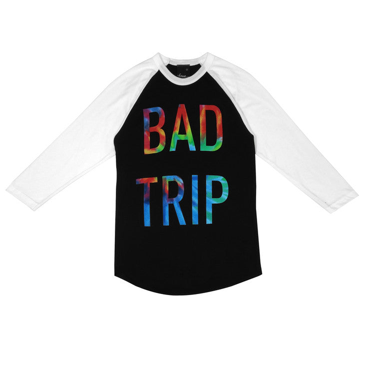Womens True Bad Trip Raglan T-Shirt Black - Shop True Clothing