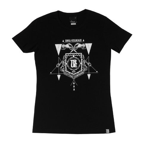 Womens True Cutting Corners T-Shirt Black - Shop True Clothing