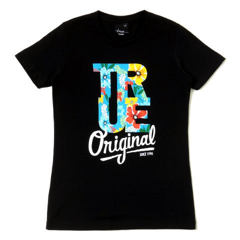 Womens True Floral T-Shirt Black - Shop True Clothing