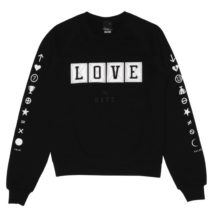 True Womens Pleasure Pain Crewneck Sweatshirt Black - Shop True Clothing