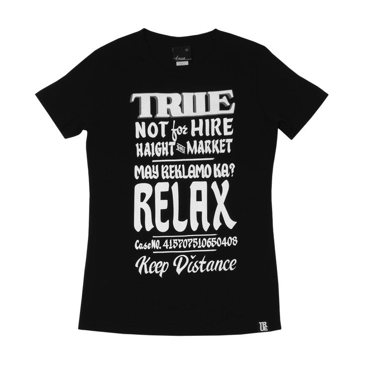 Womens True Reklamo T-Shirt Black - Shop True Clothing