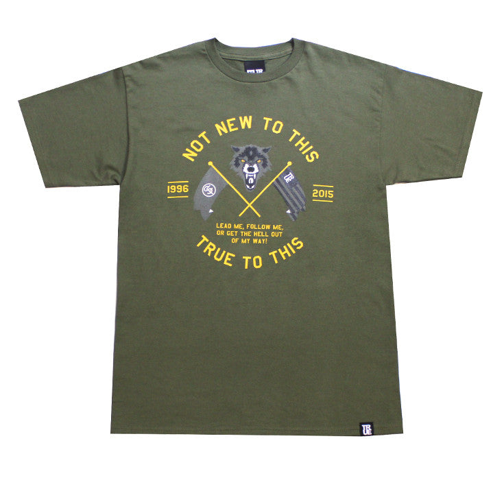 Mens True Wolves T-Shirt Army - Shop True Clothing