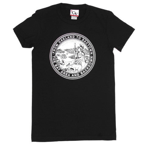Womens Cali State Seal T-Shirt Black - Shop True Clothing